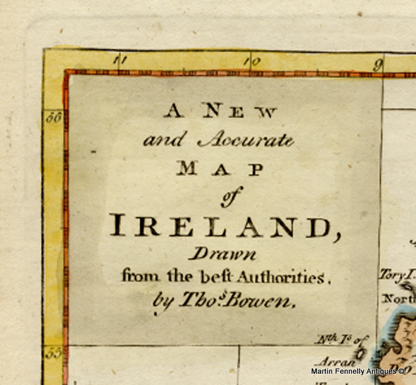057 Sold Antique Map of Ireland - 1778 - Bowen - English - Original - Image 2