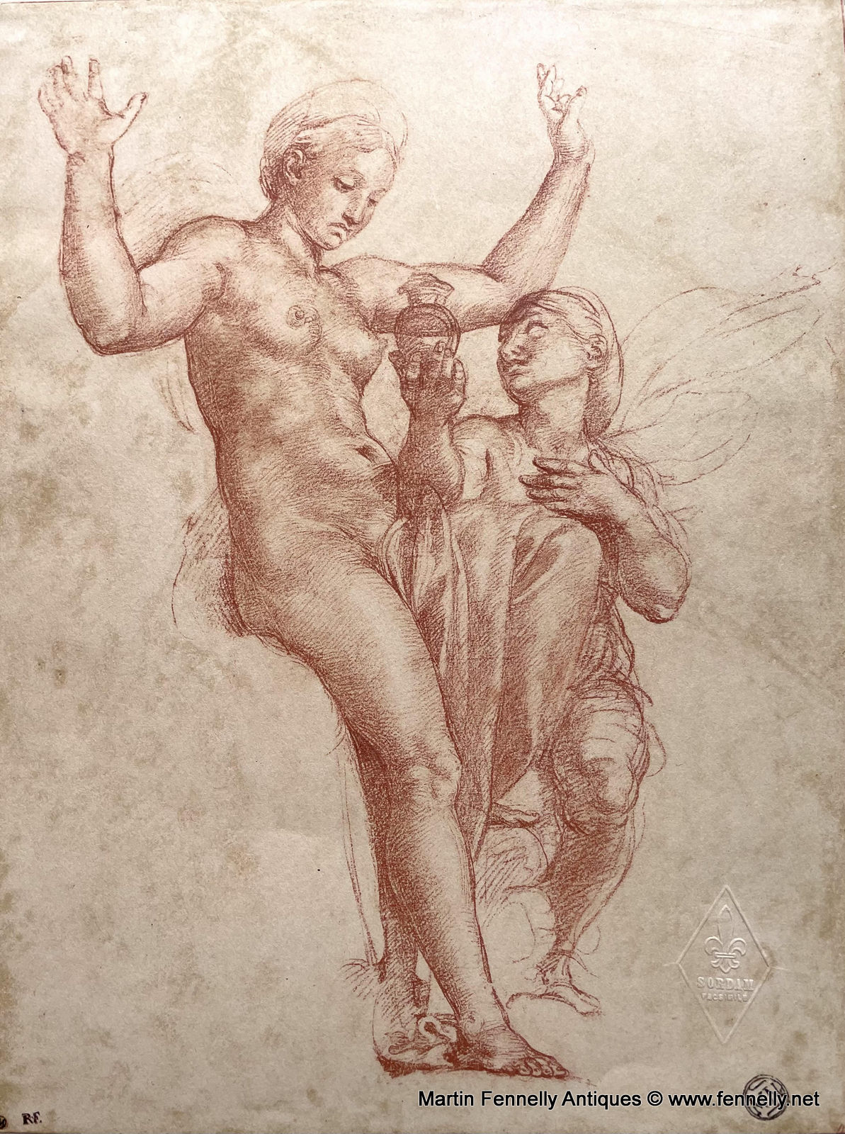 733C Sordam Reproduction of Raffaelo Santi's Psyche presenting Venus water from the Styx 1951