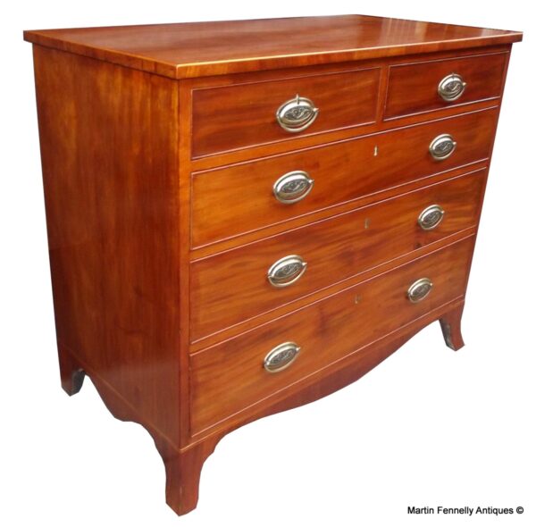 603 Sold Georgian Mahogany Chest of Drawers - Circa 1810
