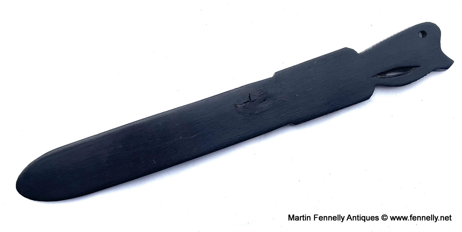 700 Sold Rare Irish Bog Oak Letter Opener - Circa 1880 - Image 4