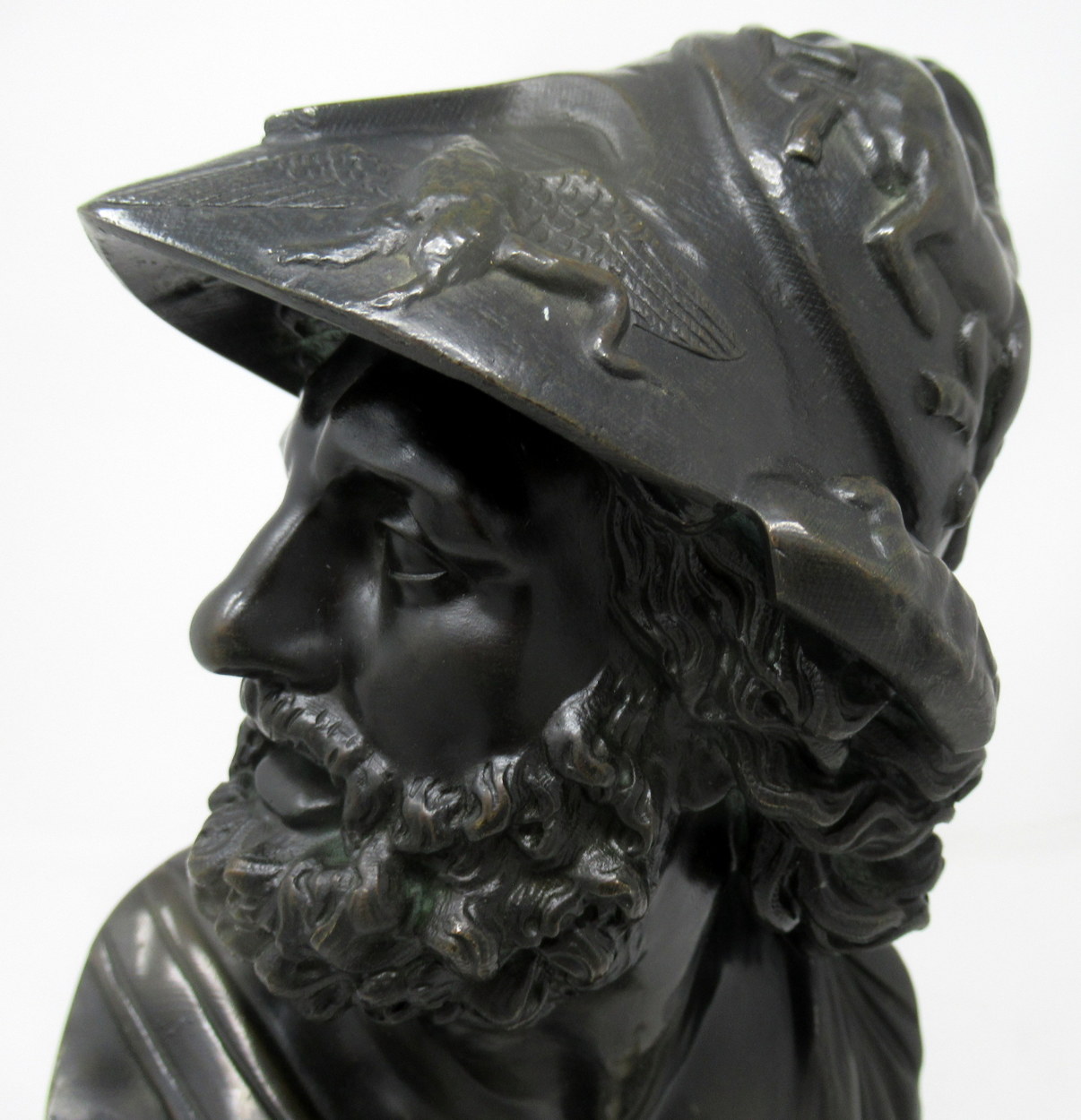 240 Sold Attributed to Benedetto Boschetti Fine Bronze Bust of Ajax 19thCt - Image 5