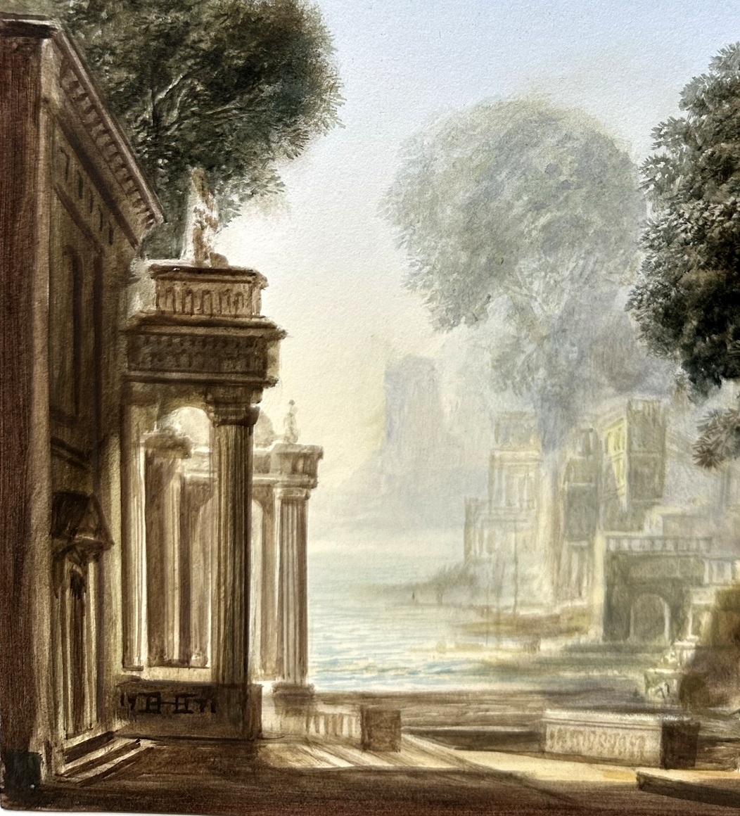 209 Antique Continental Italianate Framed Watercolour on Board possibly Venice Italy - Image 2