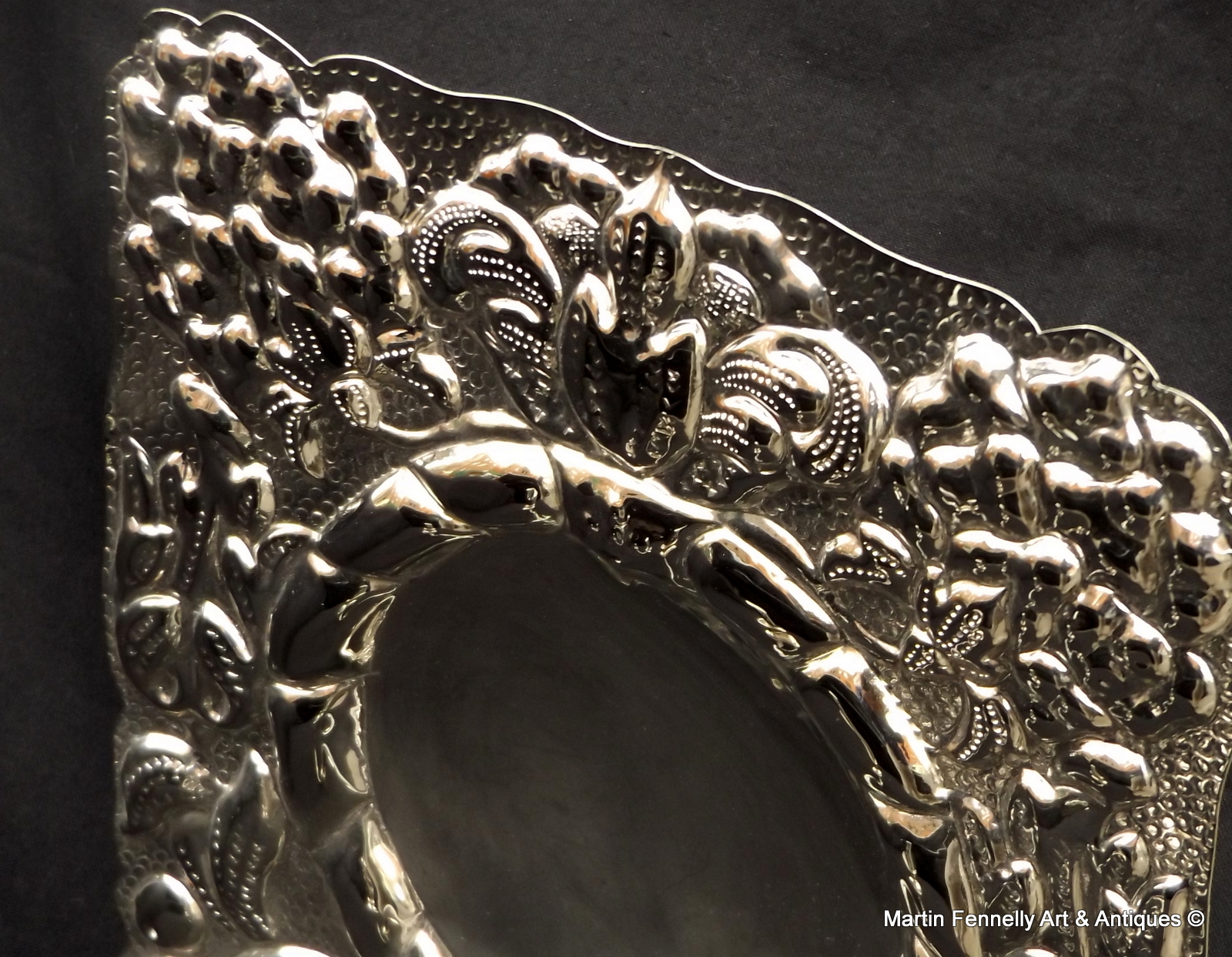 719 Pair Art Nouveau Wall Sconces - Silver Plated - Image 4