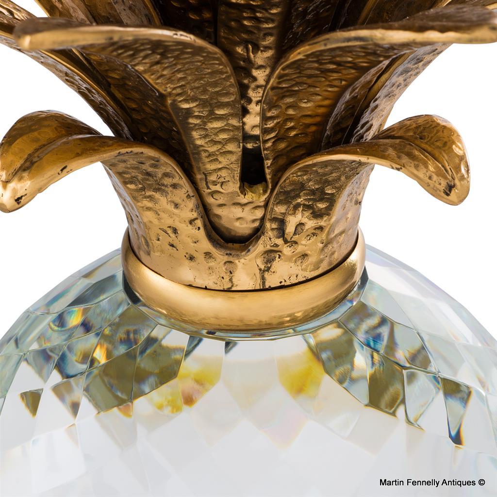 M069 Cut Crystal and Gilt Brass Pineapple - Eichholtz - Image 2