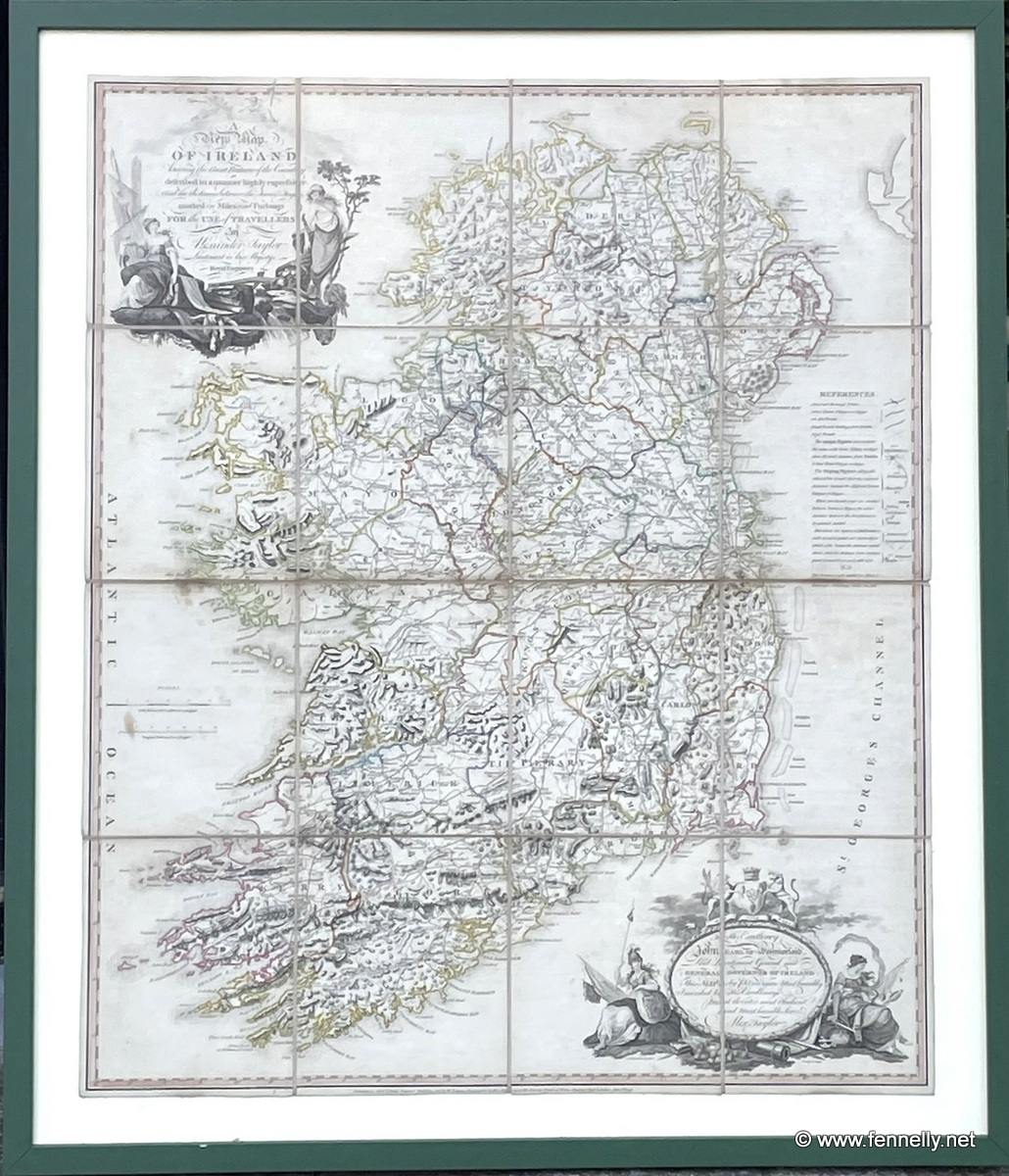 133 Framed Map of Ireland - 1793 - Alexander Taylor - Excellent Condition - Image 2