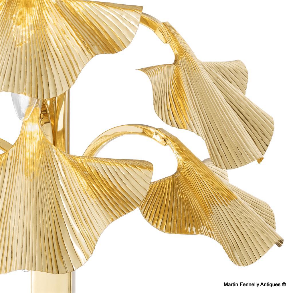 M105 Sold Spectacular Pair of Modern Design - Gingko Tree Lamps - Image 5