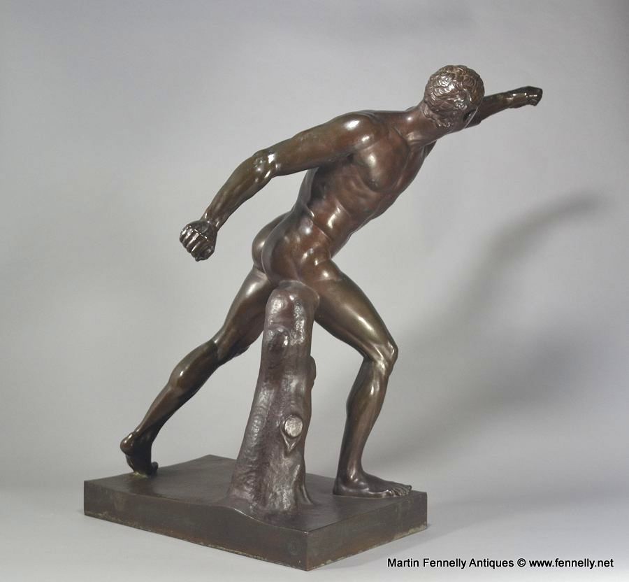 689 Sold Large French Bronze of the Borghese Gladiator - Ferdinand Barbedienne - Image 2
