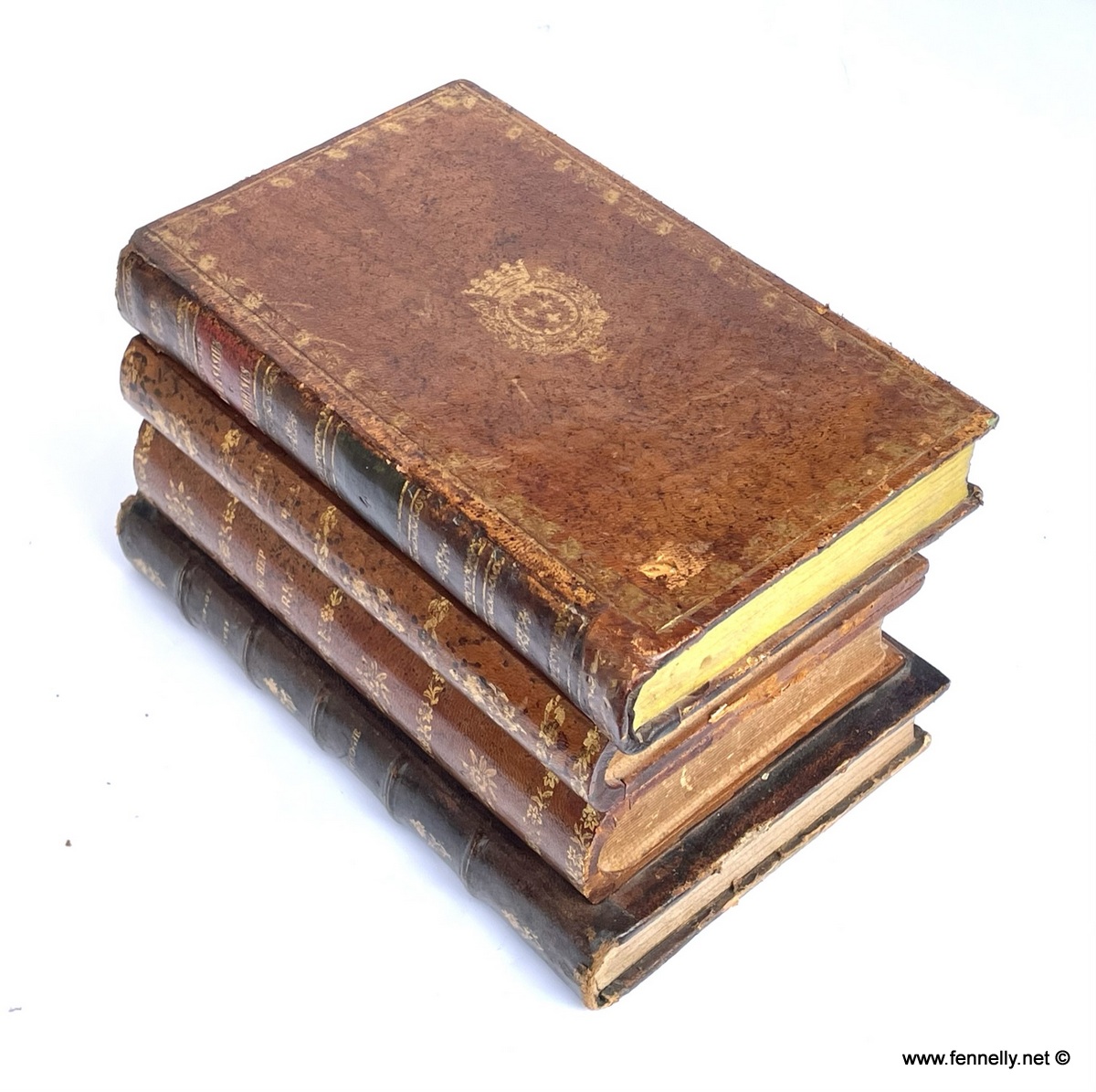 680 Sold Antique French Trompe l’Oeil Books Liquor Caddy Tantalus - Image 6