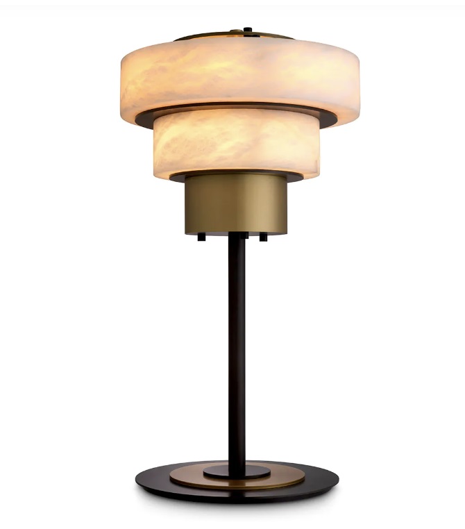 M179 Sold Spectacular Zereno - Alabaster and Brass - Art Deco