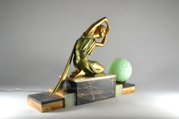 618 Art Deco Figural Lamp - Pierre Sega - France - 1930