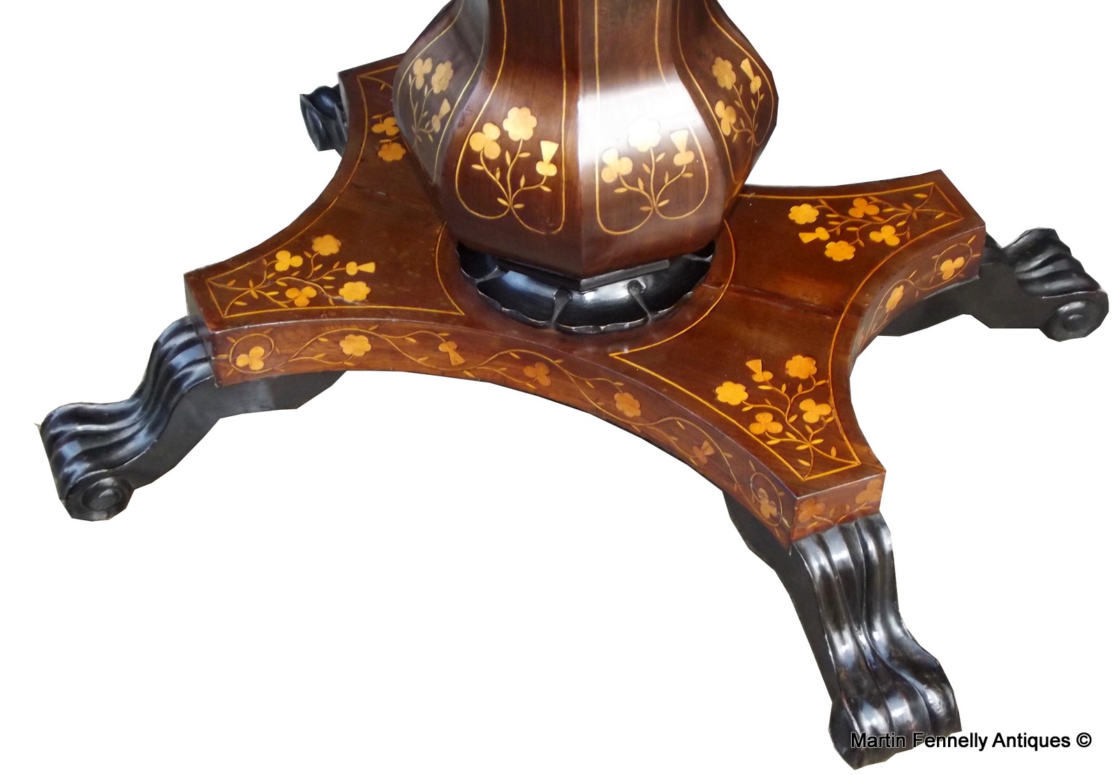 137 Sold Museum Quality Irish Killarney Antique Table Circa 1870 - Image 4