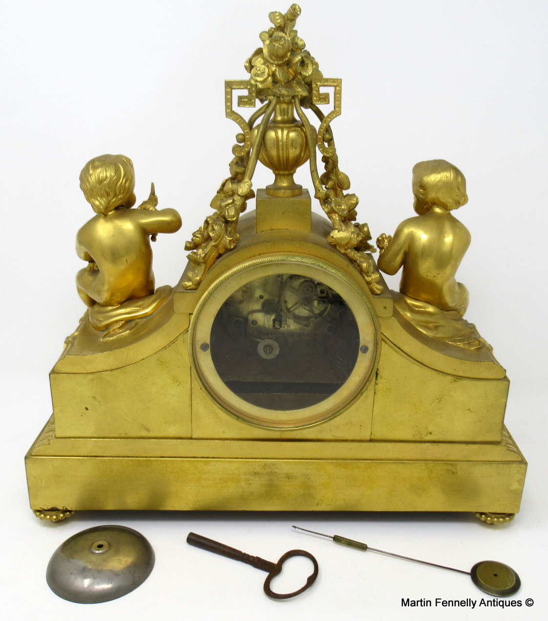 182 Sold Fine French Ormolu Sevres Porcelain Mantle Clock Joseph Silvani Paris 19thCt - Image 6