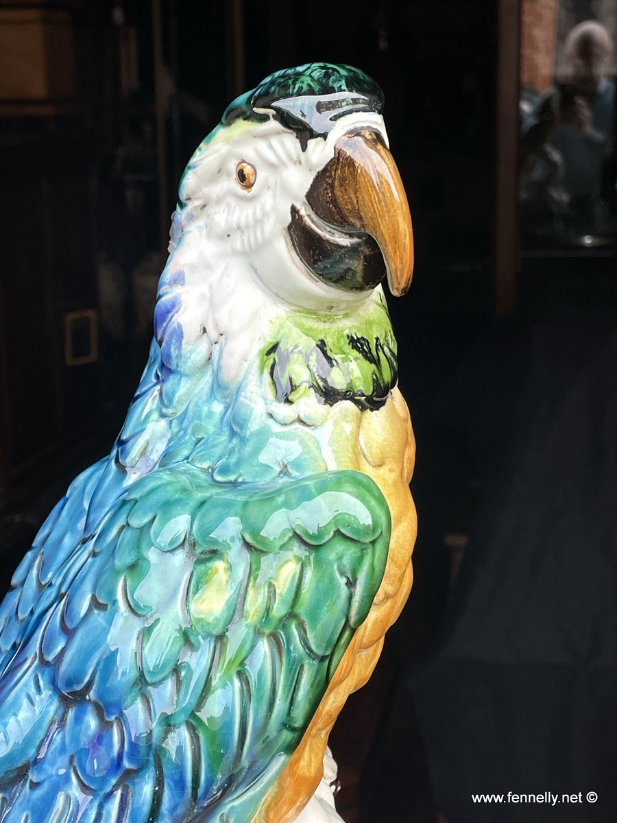 489 Sold Large Italian Majolica Hyacinth McCaw - Circa 1920 - Image 5