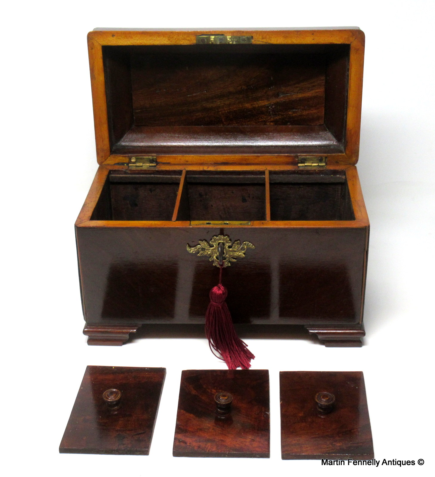 073 Sold George lll Mahogany Tea Caddy Circa 1780 - Image 5