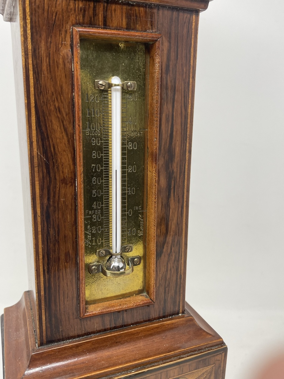 927 Sold Superb Miniature Rosewood Boxwood Longcase Clock late 19thCt - Image 5