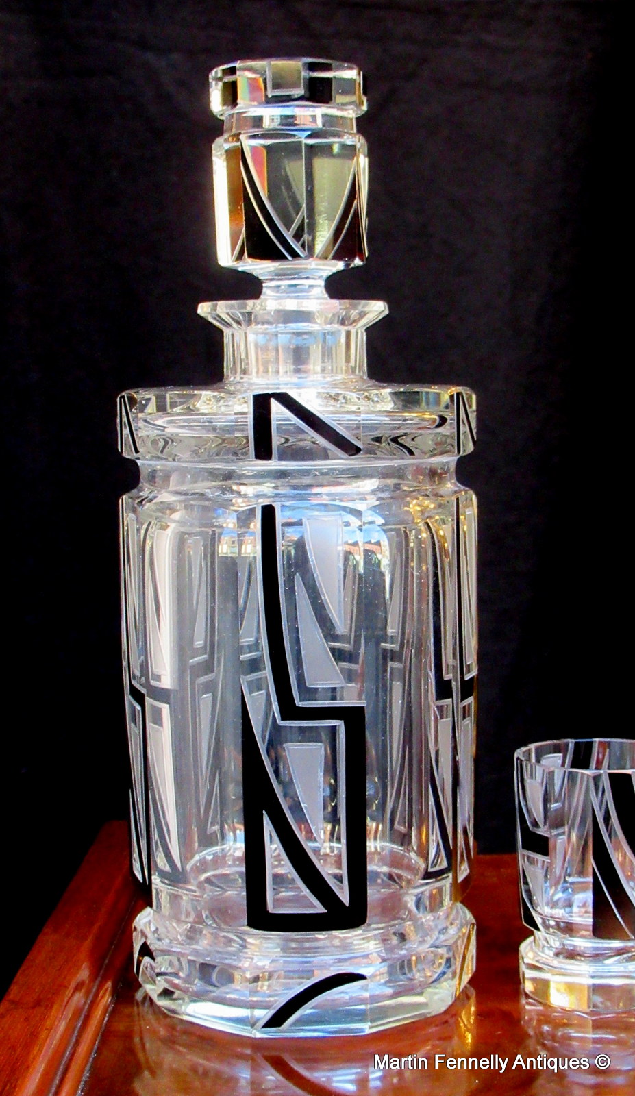 369 Sold Art Deco Crystal Decanter set Karl Palda 1930's - Original - Image 5