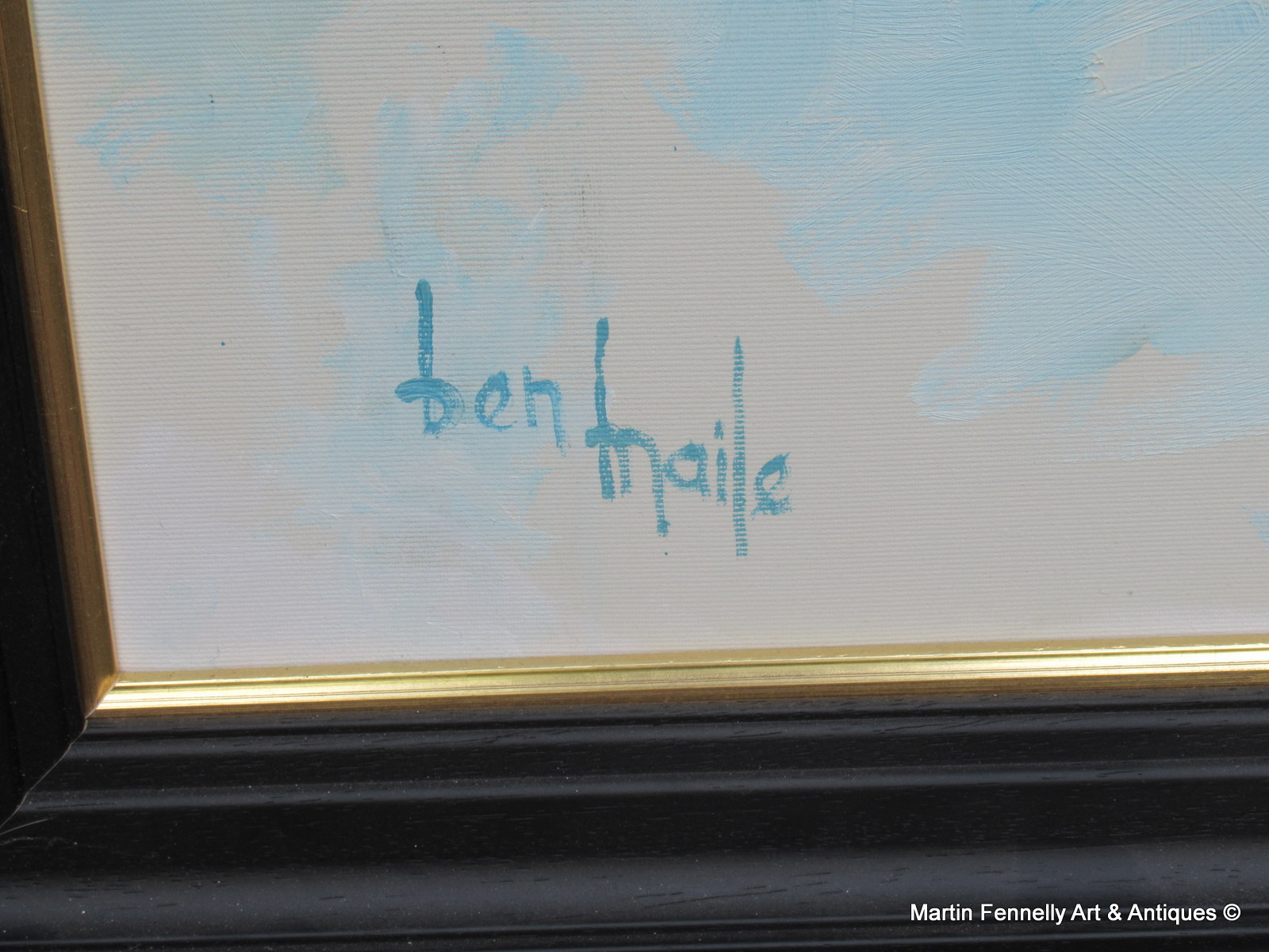 709 Gondolas Venice - Ben Maile 1922-2017 - Oil on Canvas - Image 3