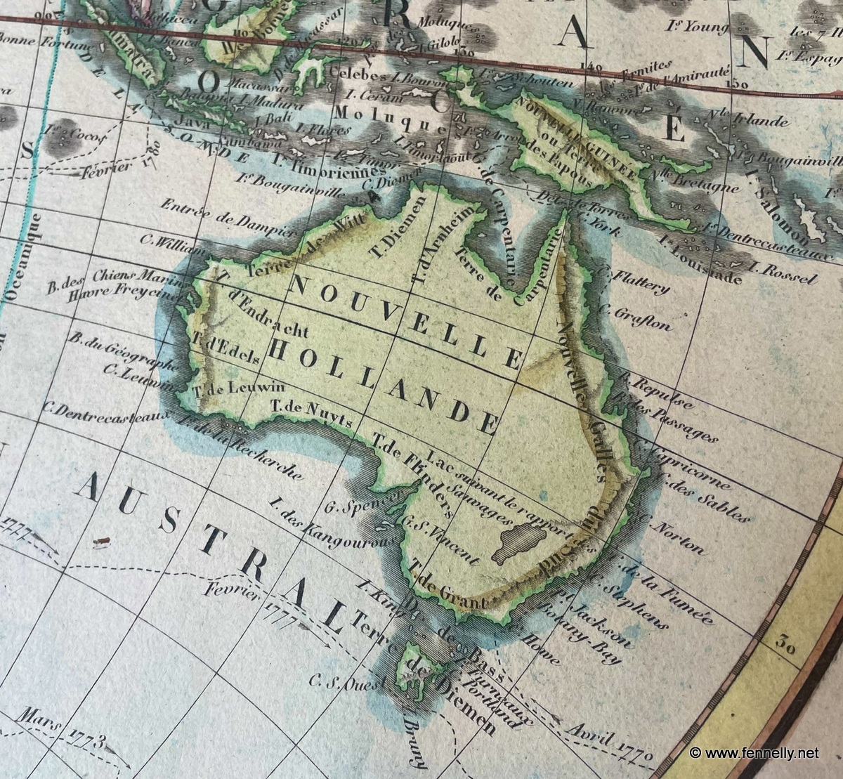 067 Mappe Monde (World Map) - Robert de Vaugondy - 1821 - Image 4