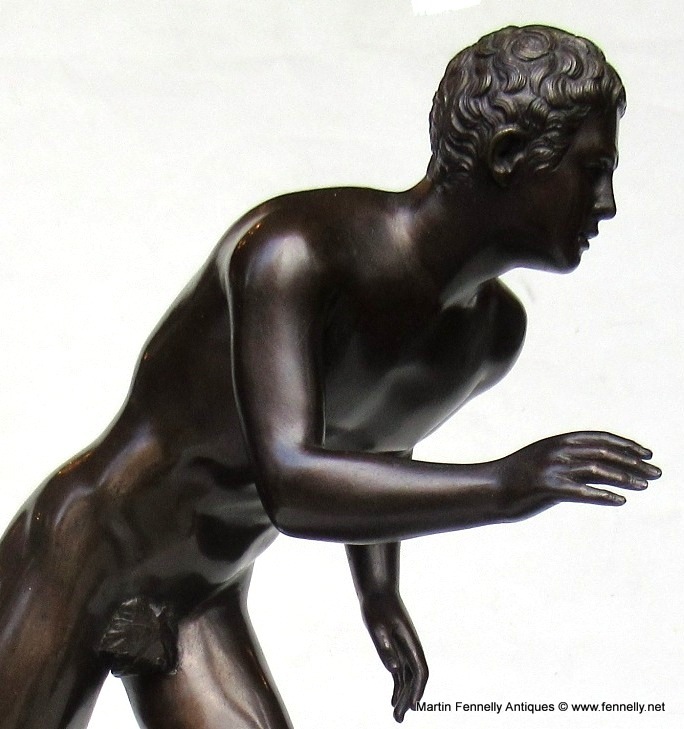 657 Sold Borghese Gladiator Bronze Nude Male 19thCt. Alessandro Nelli Foundry - Image 8