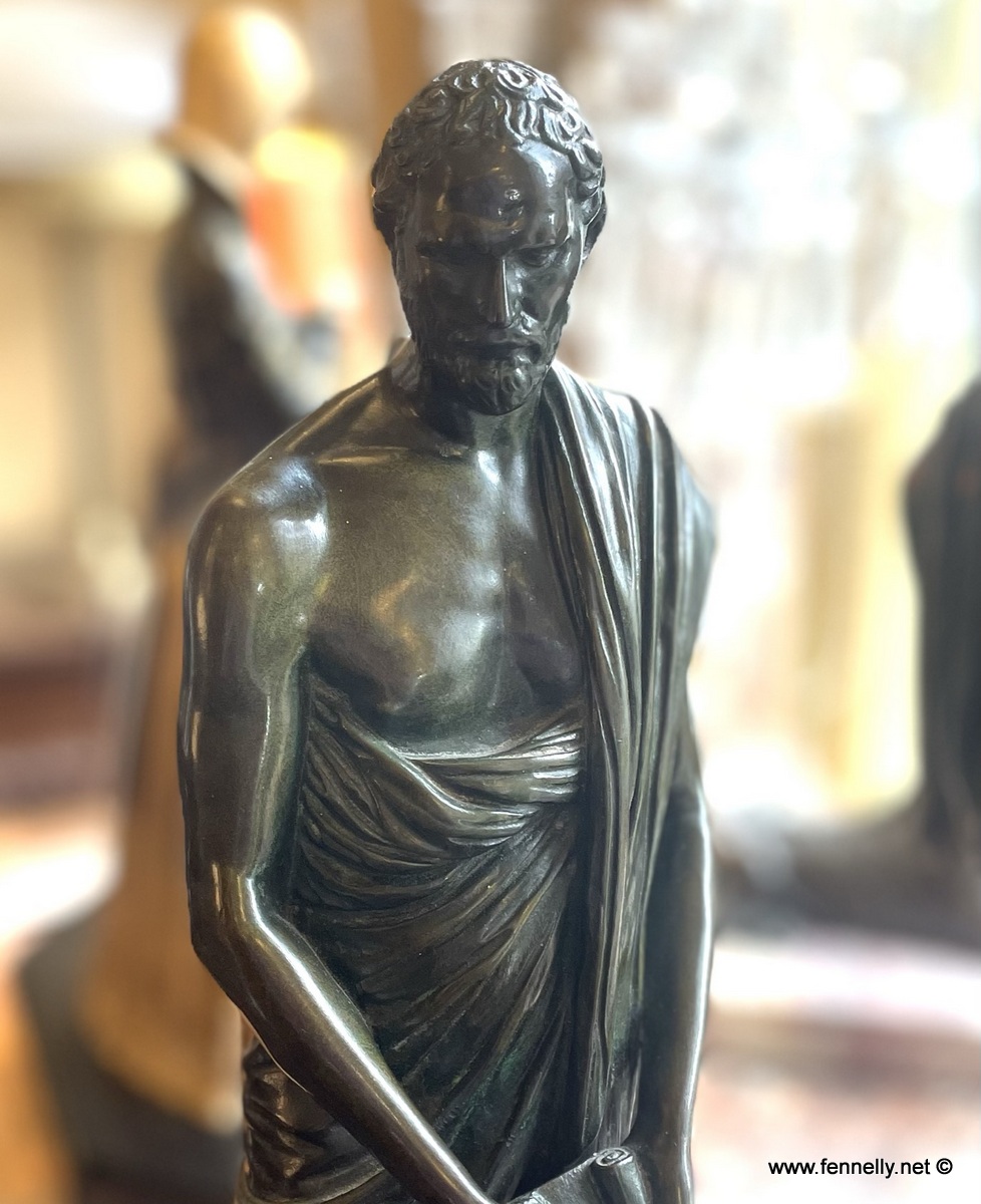 976 Sold Pair Bronze Sculptures - Demosthenes and Sophocles - Late 19th Century French - Image 10