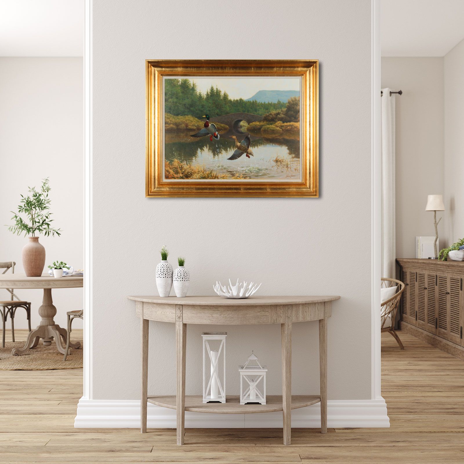 031 Sold Julian Friers - Oil on Canvas - 'Mallard Ducks' - Image 3