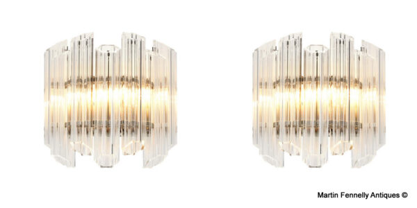 M063 Sold Vittoria Wall Lamp - Glass and Nickel - Superb wall Light