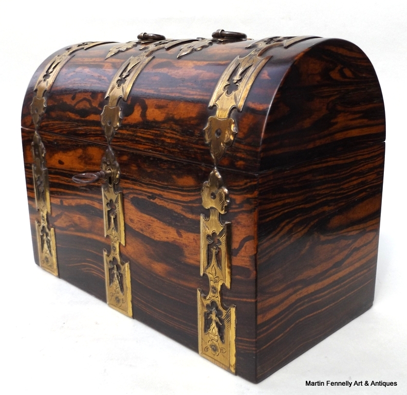 508 Sold Superb Coromandel Stationery Casket by Halstaff Hannaford London 1850 - Image 3