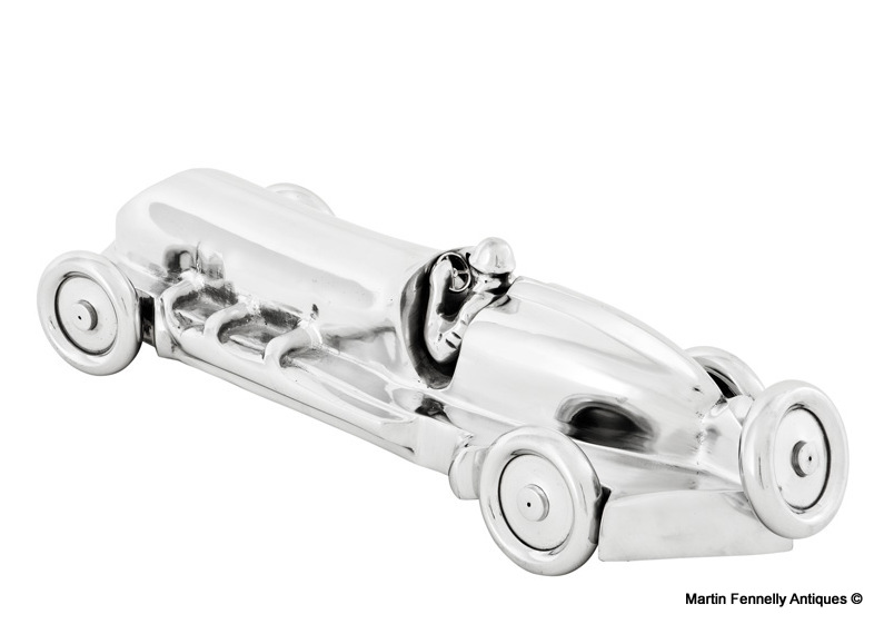 368 Art Deco Inspired 1930's Racing Car - Polished Aluminium - Image 4