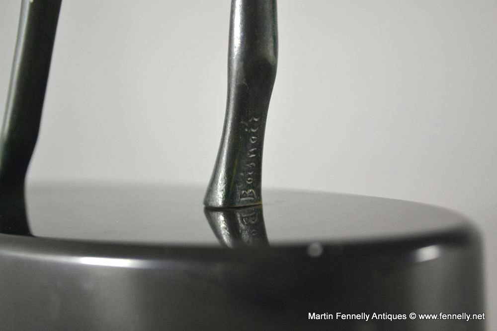 819 Sold Art Deco Bronze - Antelope on Marble Base - Signed Boisnoir - Image 5