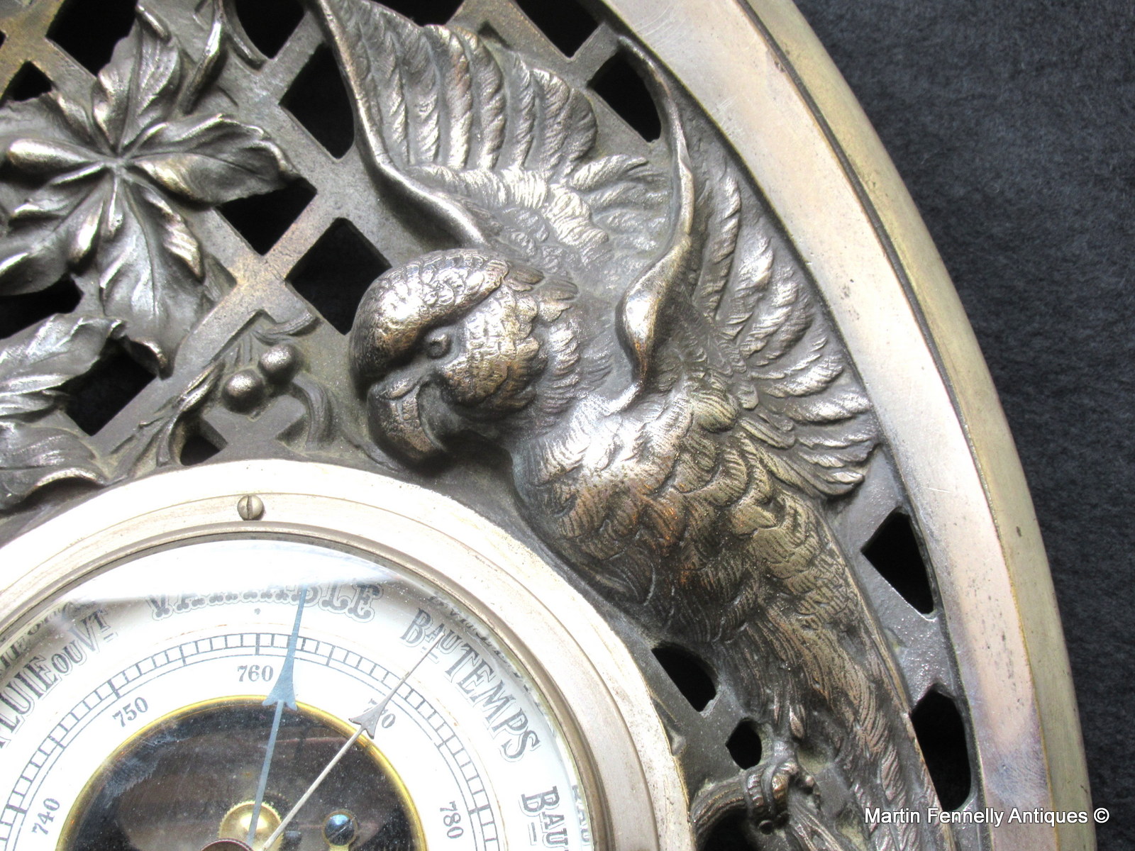 978 Rare Art Nouveau Wall Barometer - French - Circa 1905 - Image 4