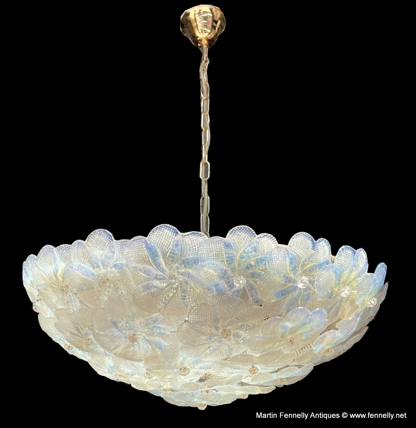 193 Sold Rare Murano Crystal Chandelier - Circa 1950 - Italian - Image 2
