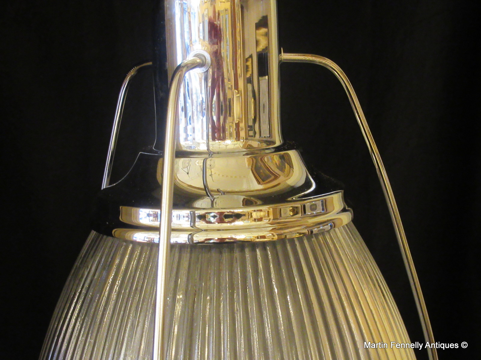 170 Superb Pair of Prismatic Glass and Chrome Lanterns - English - Image 4