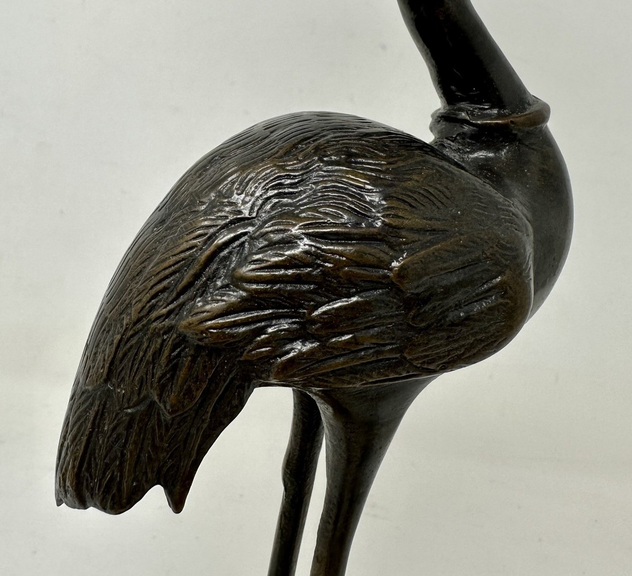 249 Sold Pair English Ormolu Gilt Bronze Candlesticks Storks Cranes Attributed to Abbott - Image 5