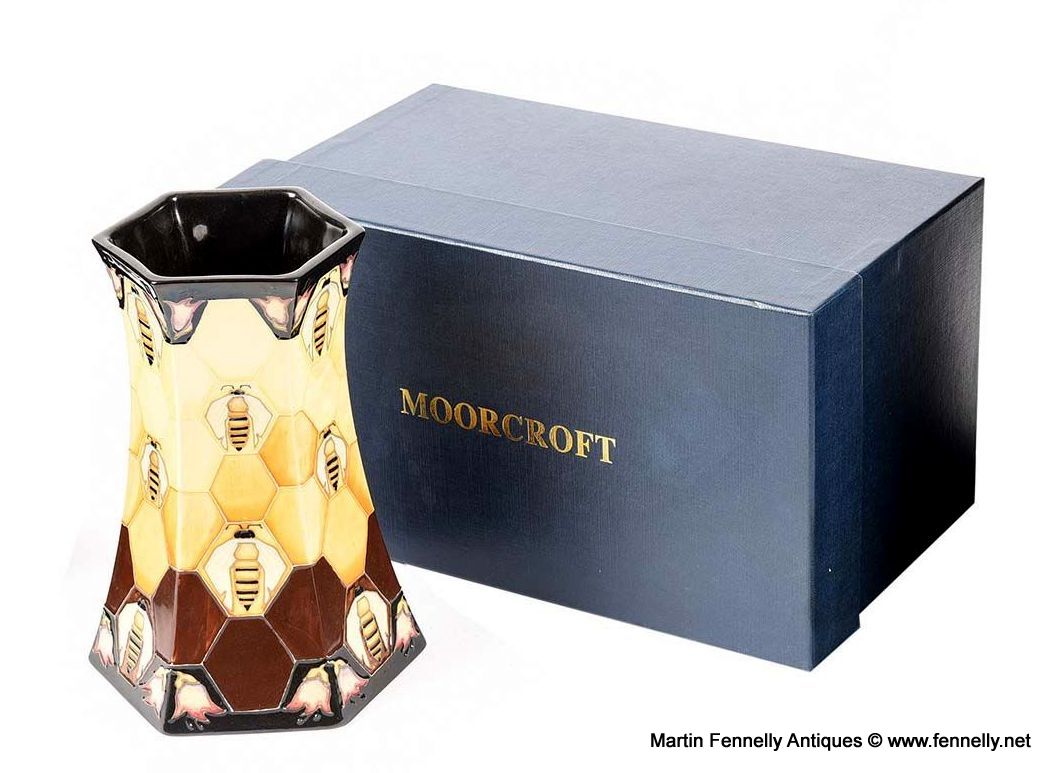 676 Sold Rare Moorcroft Vase - Emma Bossons - Honeycells - Image 4