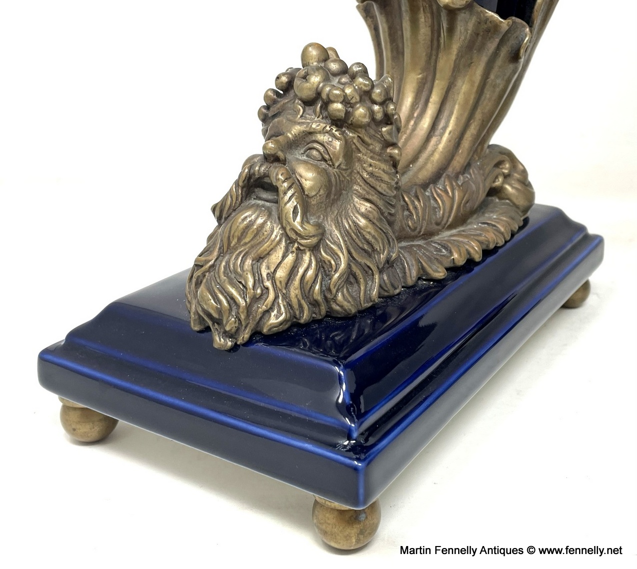 049 Superb Pair of Porcelain and Gilt Bronze Cornucopia - Italian - Image 4