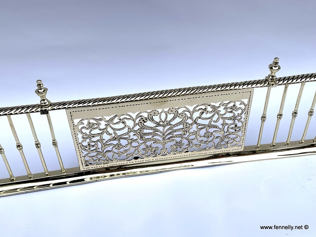 337 Sold Stunning Pair of Regency Irish Brass Fenders - Very Rare - Image 5