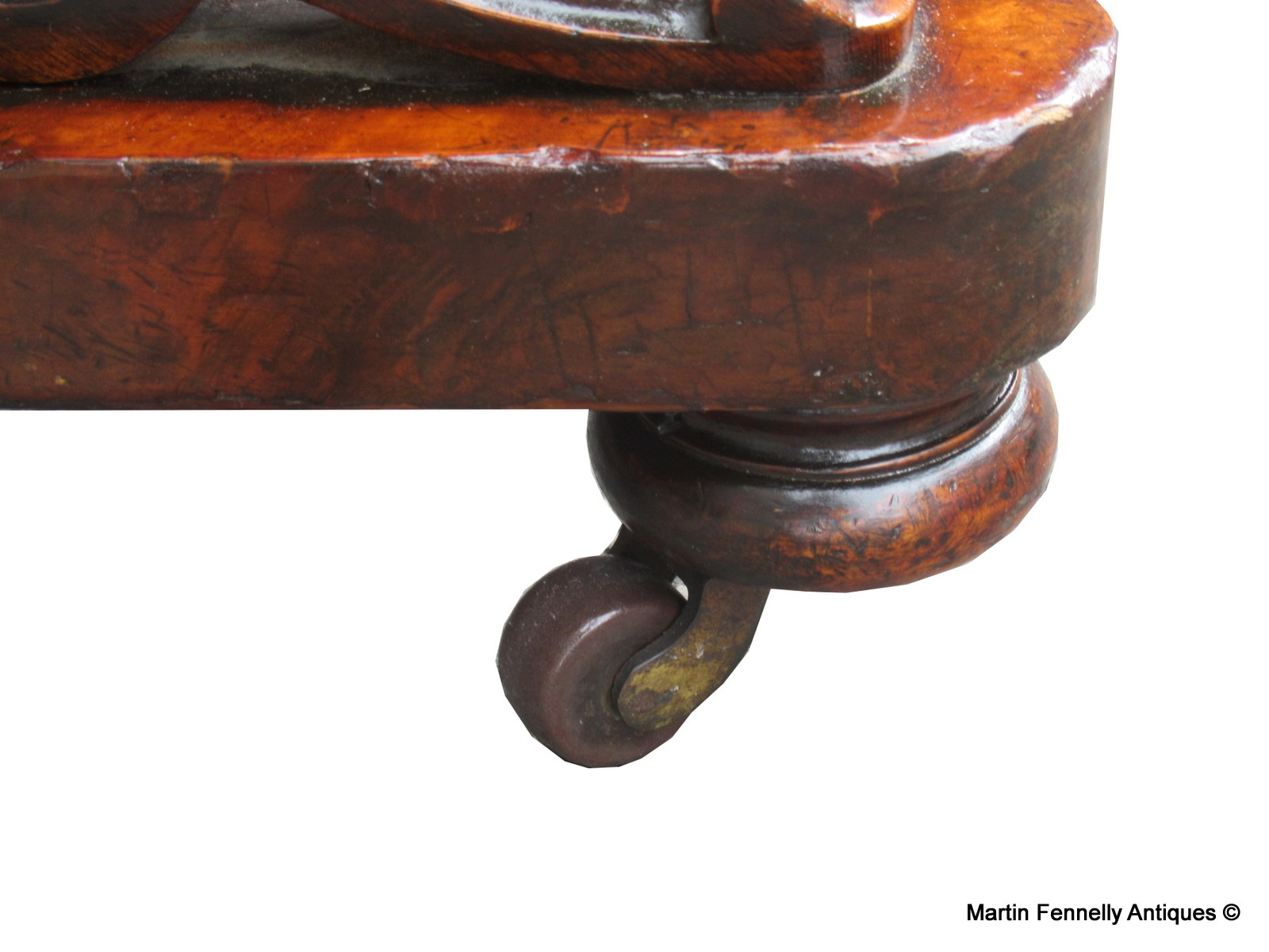 598 Sold Superb Circassian Walnut Davenport - English - Circa 1850 - Image 7