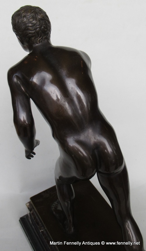 657 Sold Borghese Gladiator Bronze Nude Male 19thCt. Alessandro Nelli Foundry - Image 10