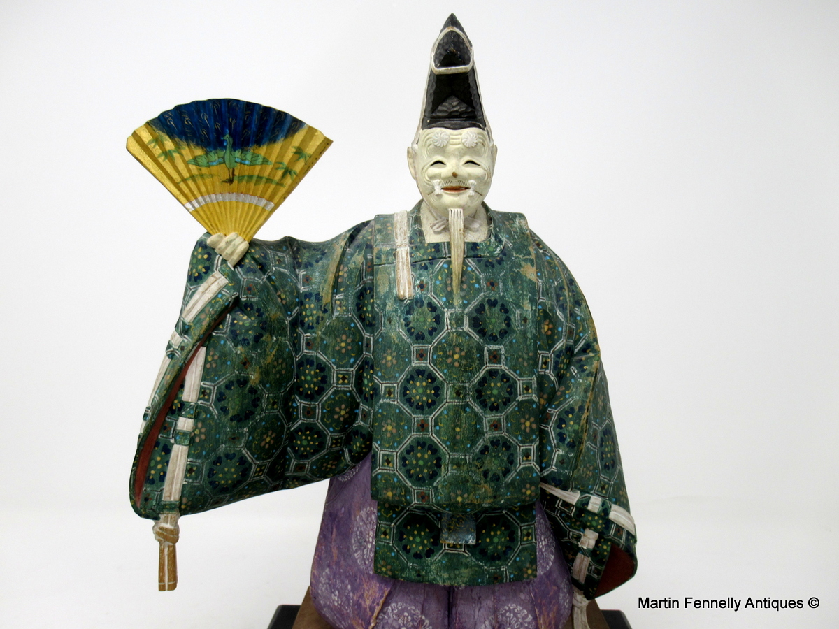 662 Sold Rare Japanese Edo Period Nohmen - Nohgaku Wooden Sculpture - Image 7