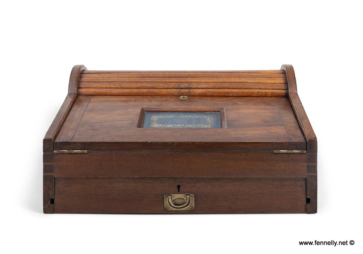 389 Sold Victorian Large Captains Writing Slope - Mahogany - Image 2
