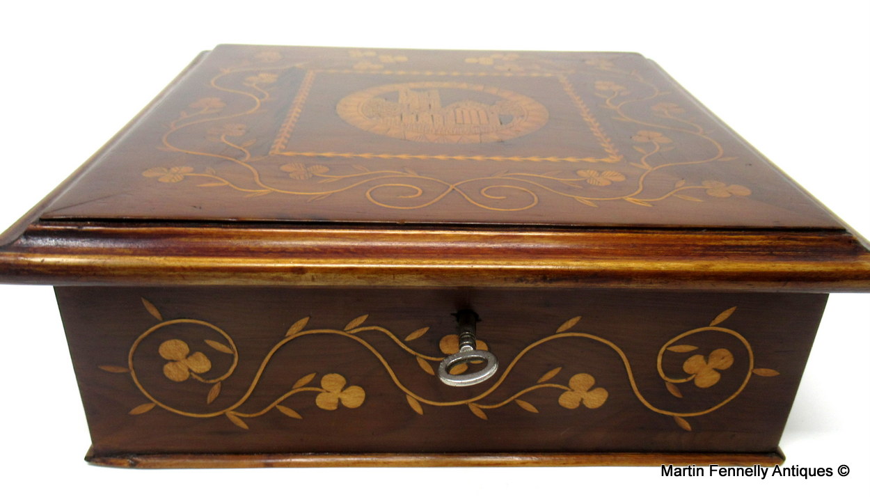 917 Sold Rare Irish Killarneyware Jewellery Casket Mid 19th Century - Image 7