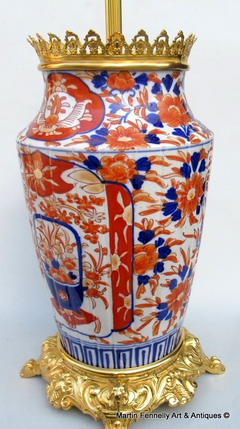 547 Sold Stunning Large Japanese Imari Porcelain and Ormolu Table Lamp 19th Ct - Image 3