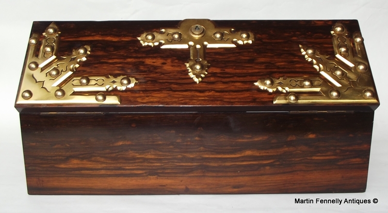 026 Sold Coromandle Writing Slope Possibly Irish, Austins Dublin mid 19th Century - Image 6