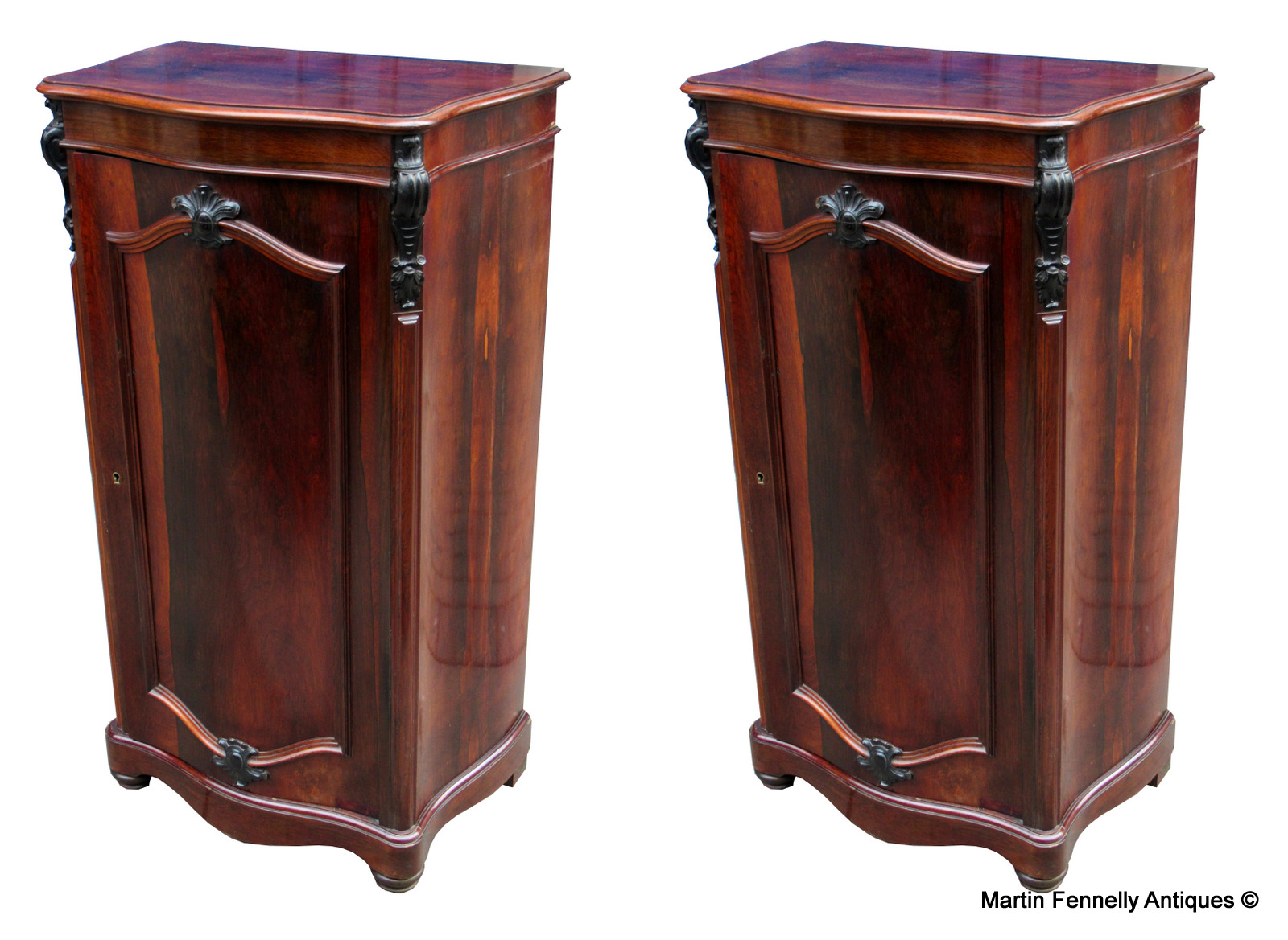 577 Pair of French Rosewood Side Cabinets - Good Condition - Image 2