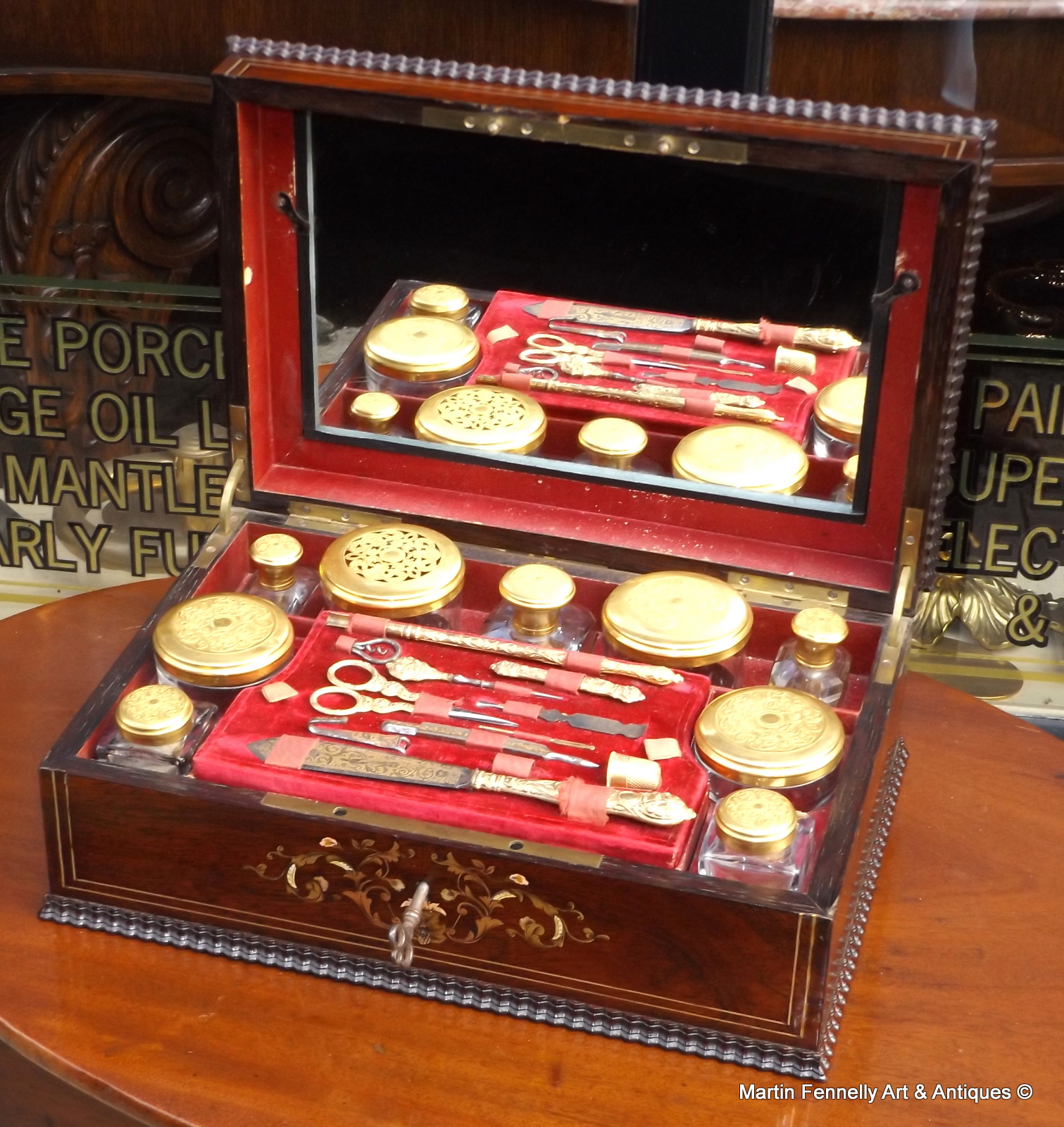 274 Sold Museum Quality French Rosewood Gentlemans Travelling Casket - 1840 - Image 3