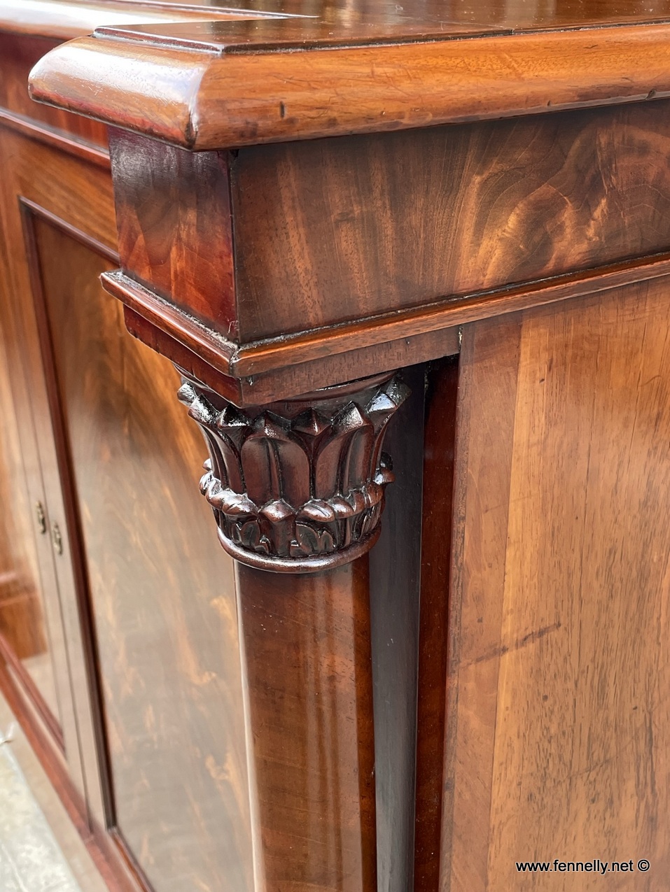 175 Sold Rare Irish Williams and Gibton - Twin Door Cabinet - Mahogany - Image 3