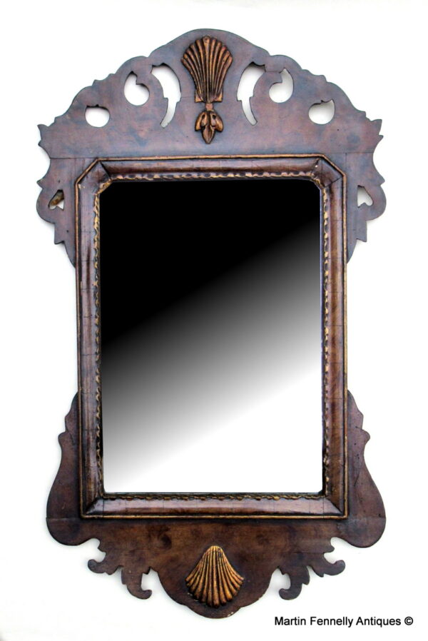 516 Sold Very Rare Queen Anne Walnut Mirror - Dated 1714 - London
