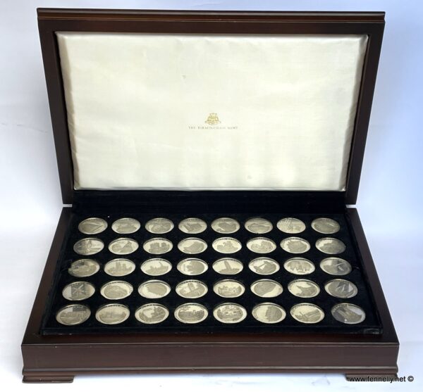 144 Sold Ancient Counties of England - Birmingham Mint a 40-medal - Silver