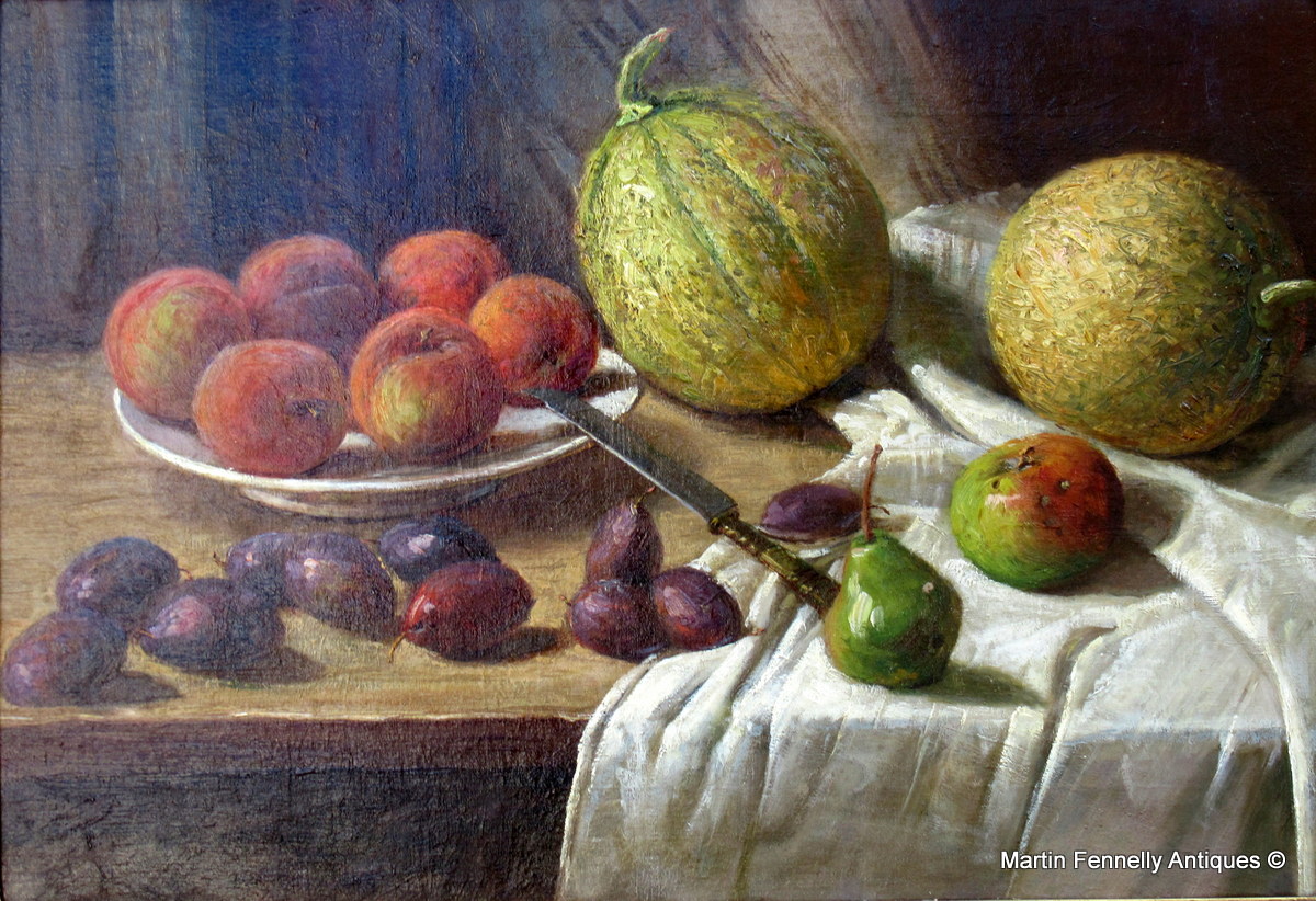 571 Sold Francois Bonvin (French, 1817-1887) - Framed Still Life of Fruit - Image 3