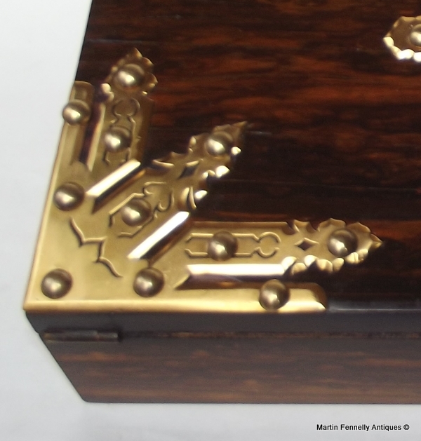 026 Sold Coromandle Writing Slope Possibly Irish, Austins Dublin mid 19th Century - Image 3